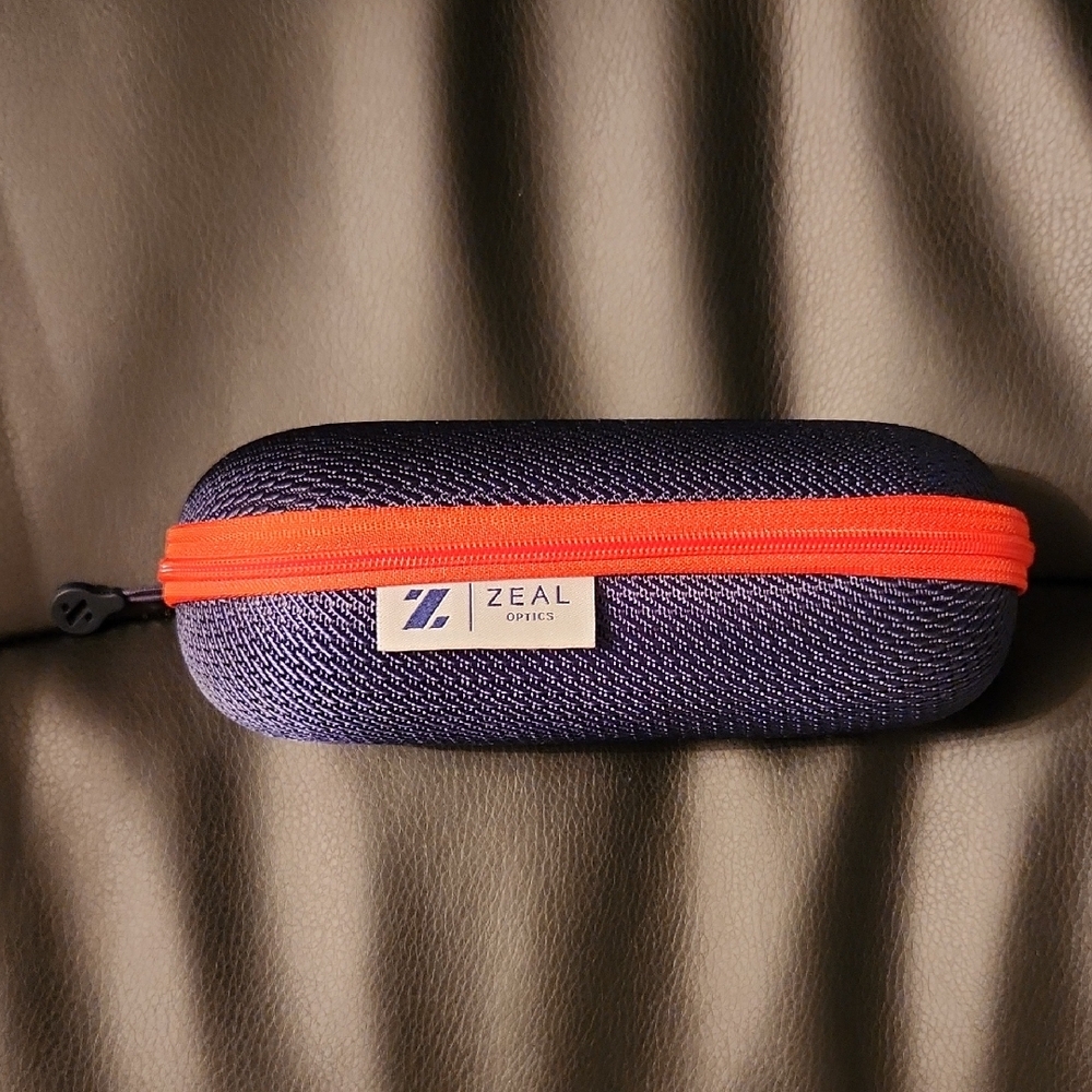 💚Zeal Optics Blue and Red Eye Glasses Case with Durable Design